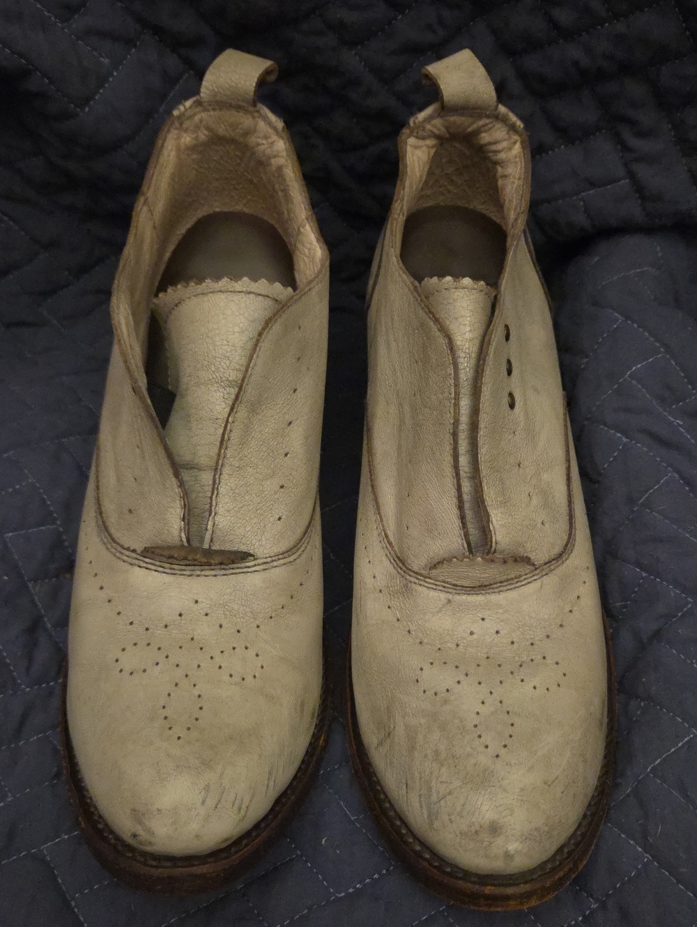 Freebird Beige Leather Slip-On Ankle Booties